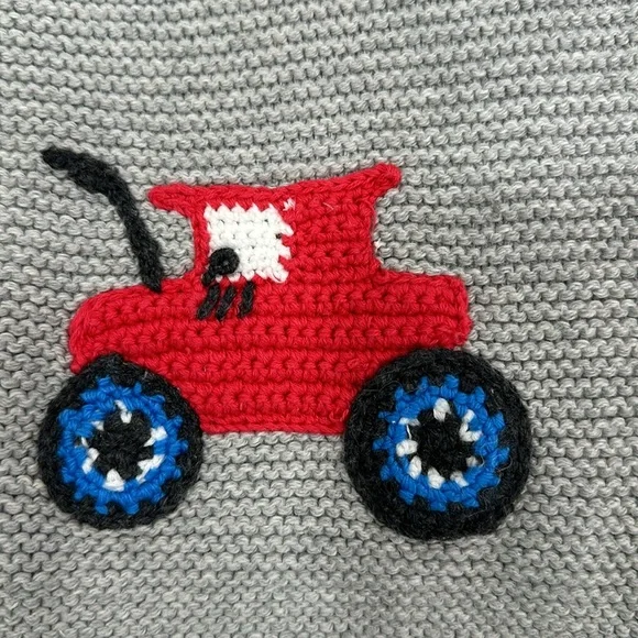 NEW NEVER WORN Cute by BABY BODEN sweater. Color gray. Size 12-18M - Picture 3 of 5